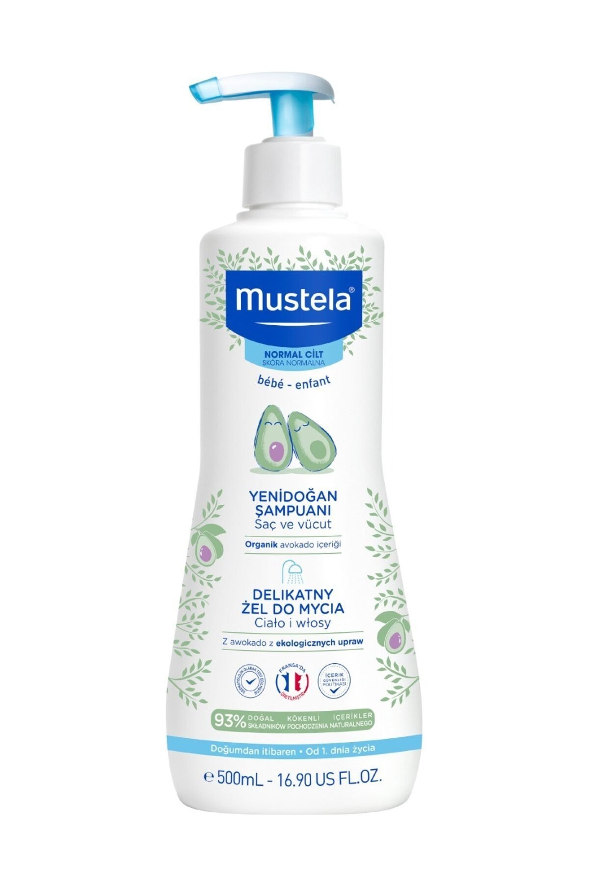 Mustela - Yenidoğan Saç Vücut Şampuanı 500 ml